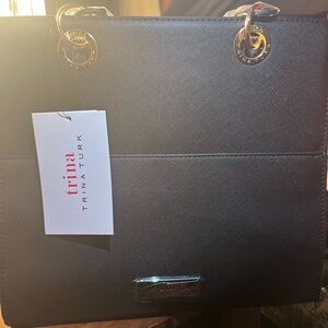 Ina Black Handbag with Silver Accents